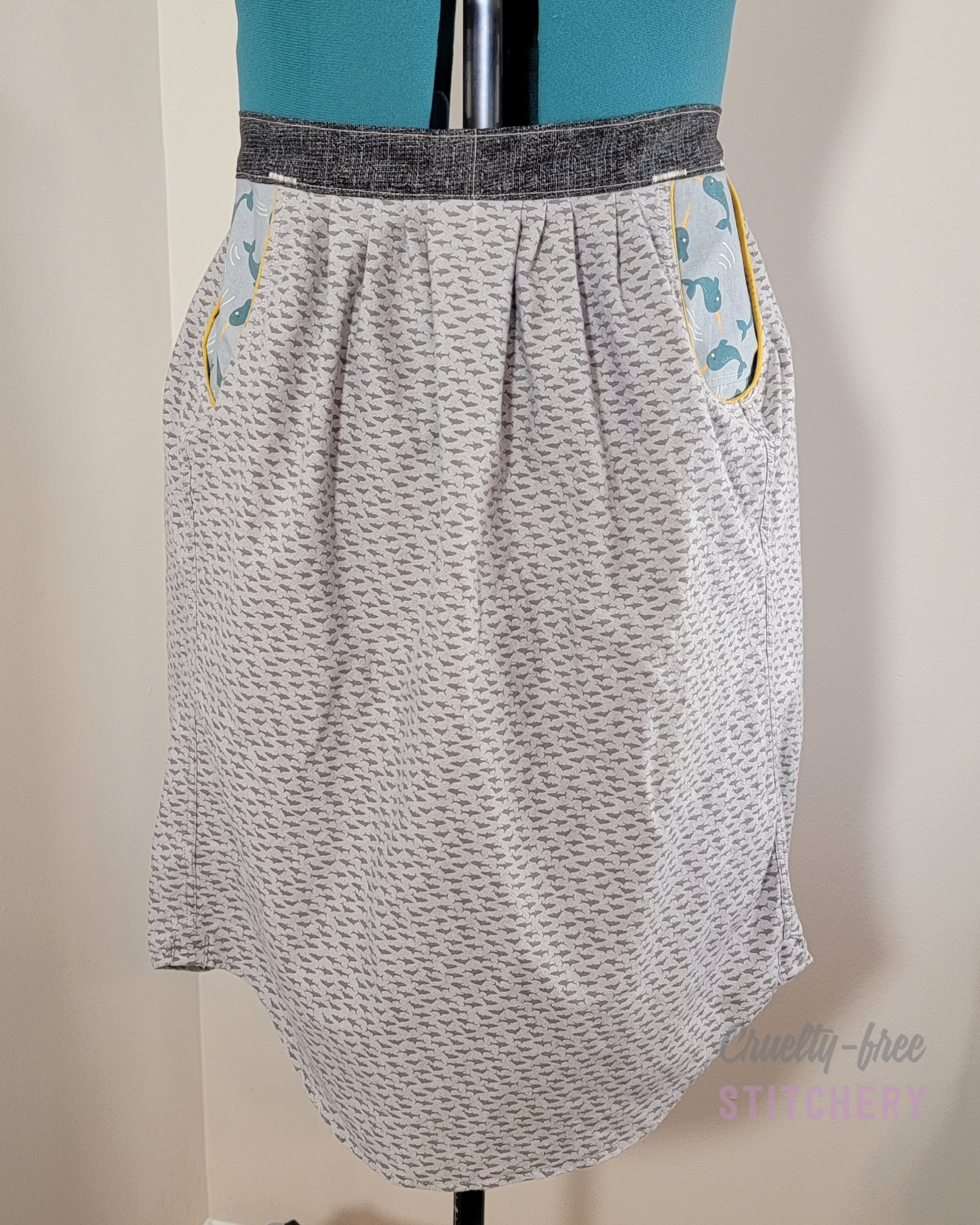 Sharks and Narwhals Half Apron (XS-M)