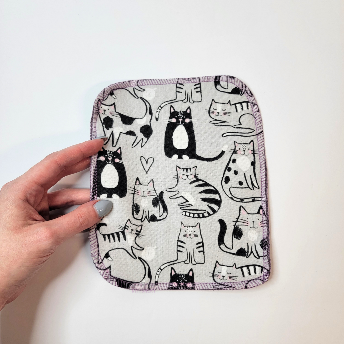 Gray Cats Cloth Wipes