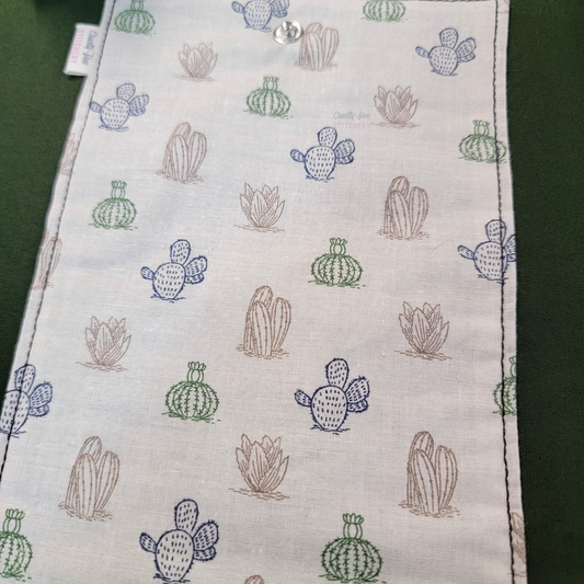 A close-up of the cactus print.