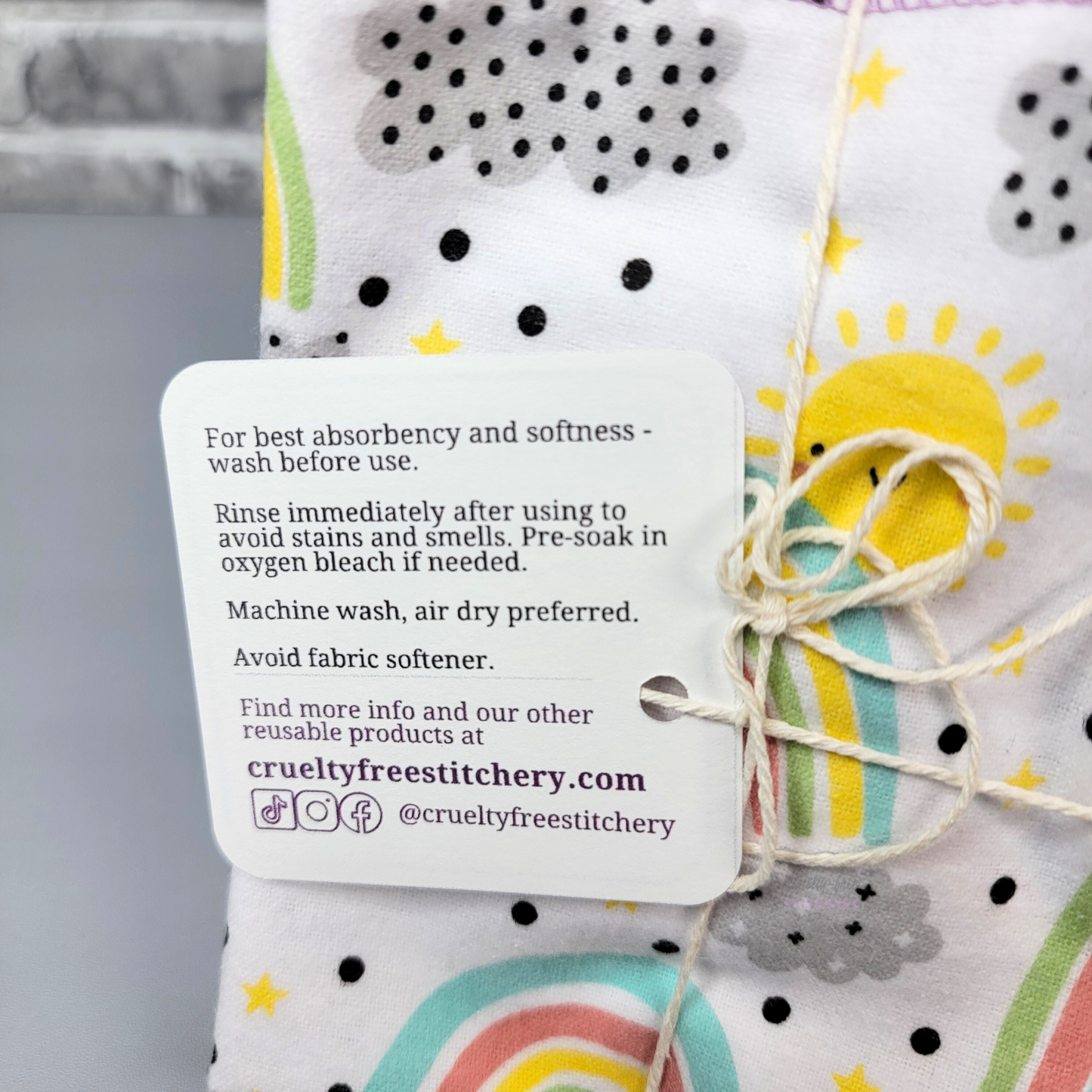 Rainbow Sunshine NonPaper Towels