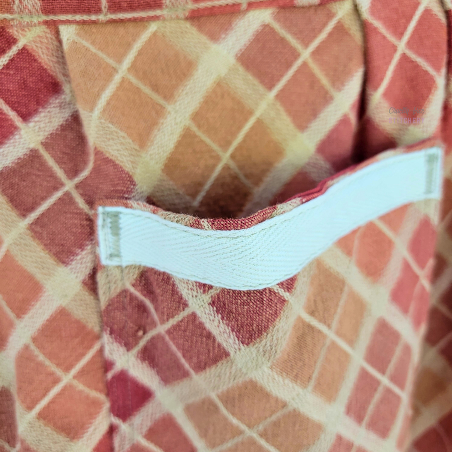 Pumpkin Pie Plaid Pinafore Apron (L-2X)