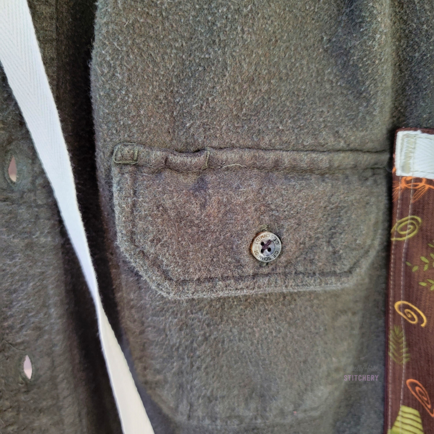 Green Flannel Autumn Plaid Half Apron (S-L)