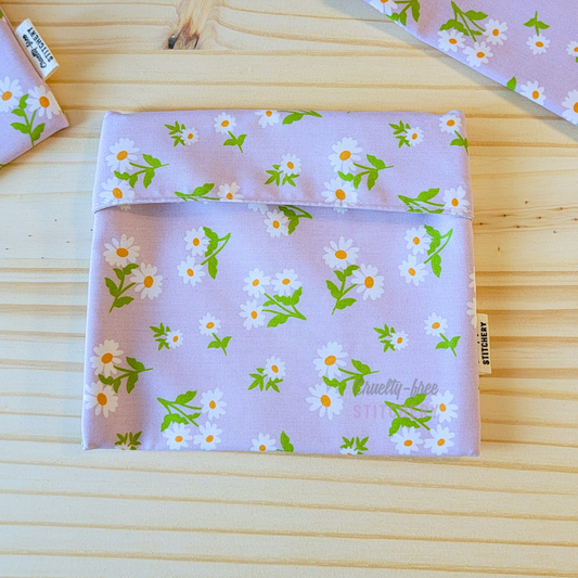 Lavender Daisy Reusable Snack Bag