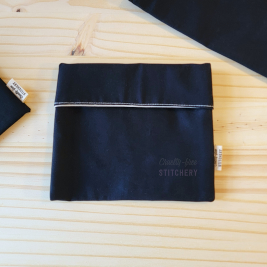 Solid Black Reusable Snack Bag