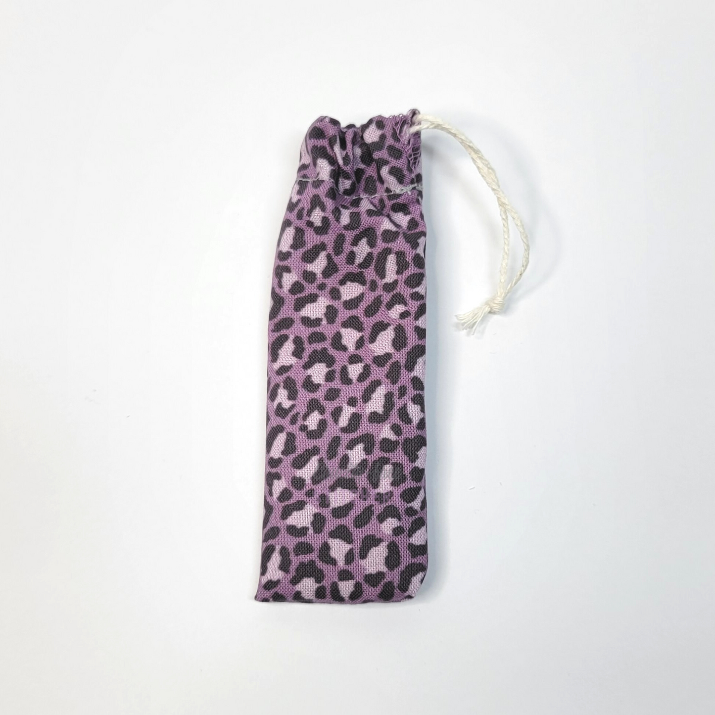 Spork pouch with the drawstring closed.