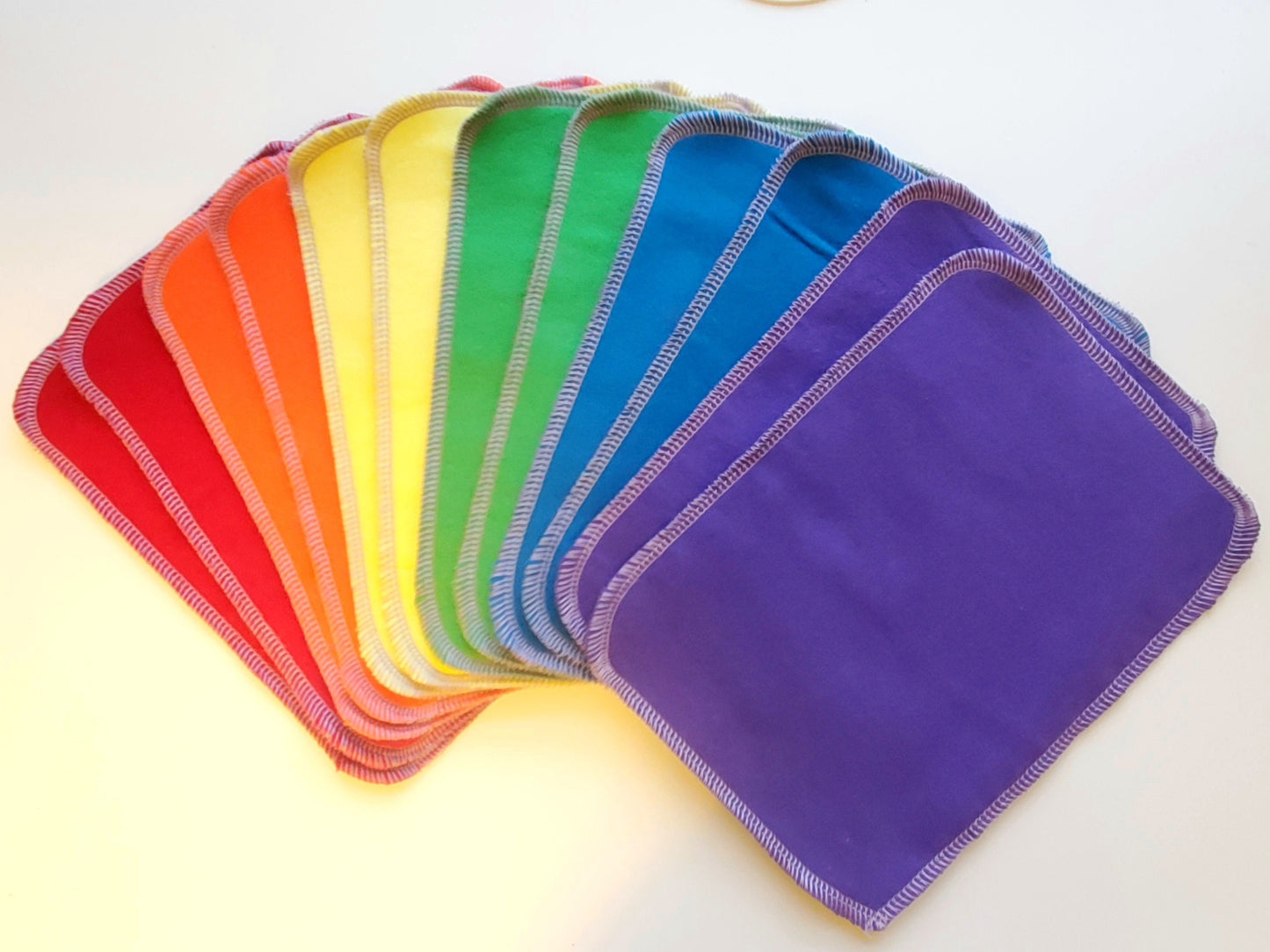 Rainbow Solid Cloth Wipes