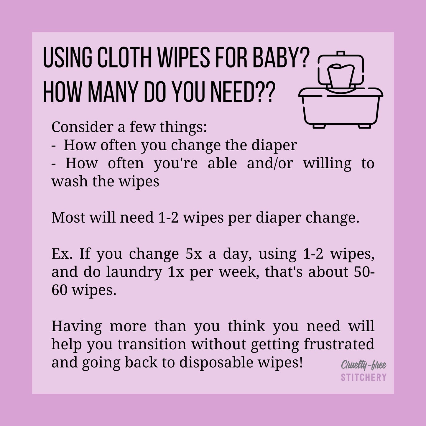 Solid Color Cloth Wipes