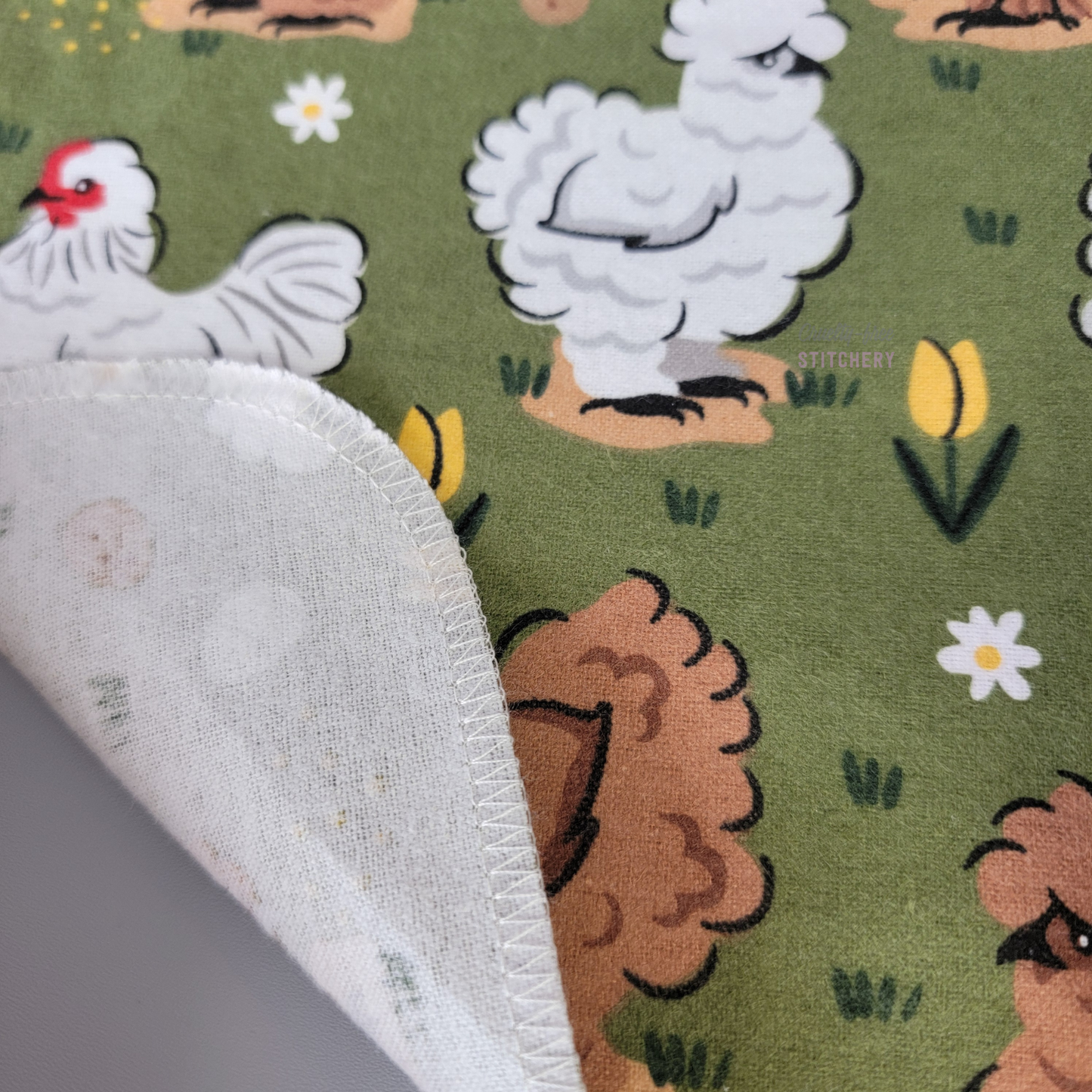 Green Fancy Chickens NonPaper Towels