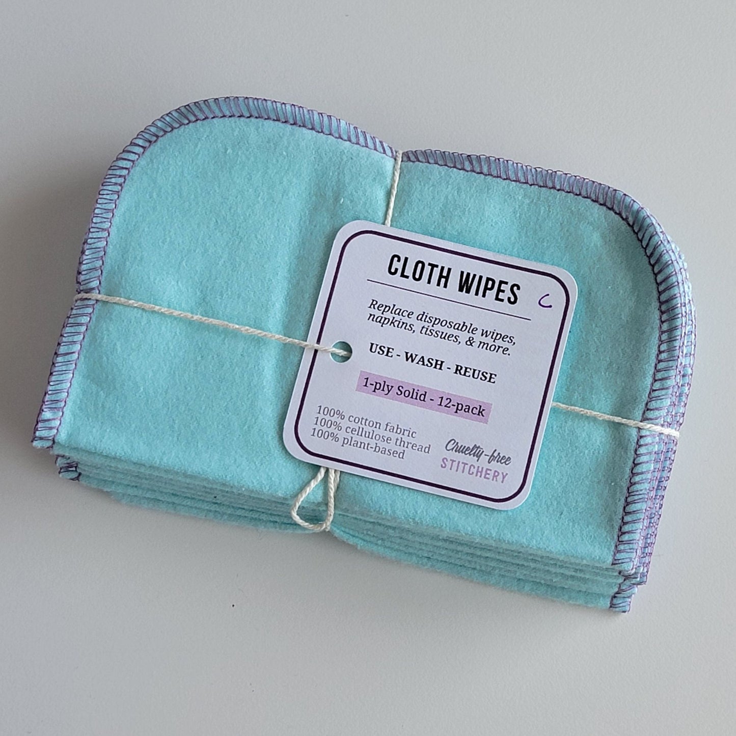 Solid Color Cloth Wipes (clearance, see details)