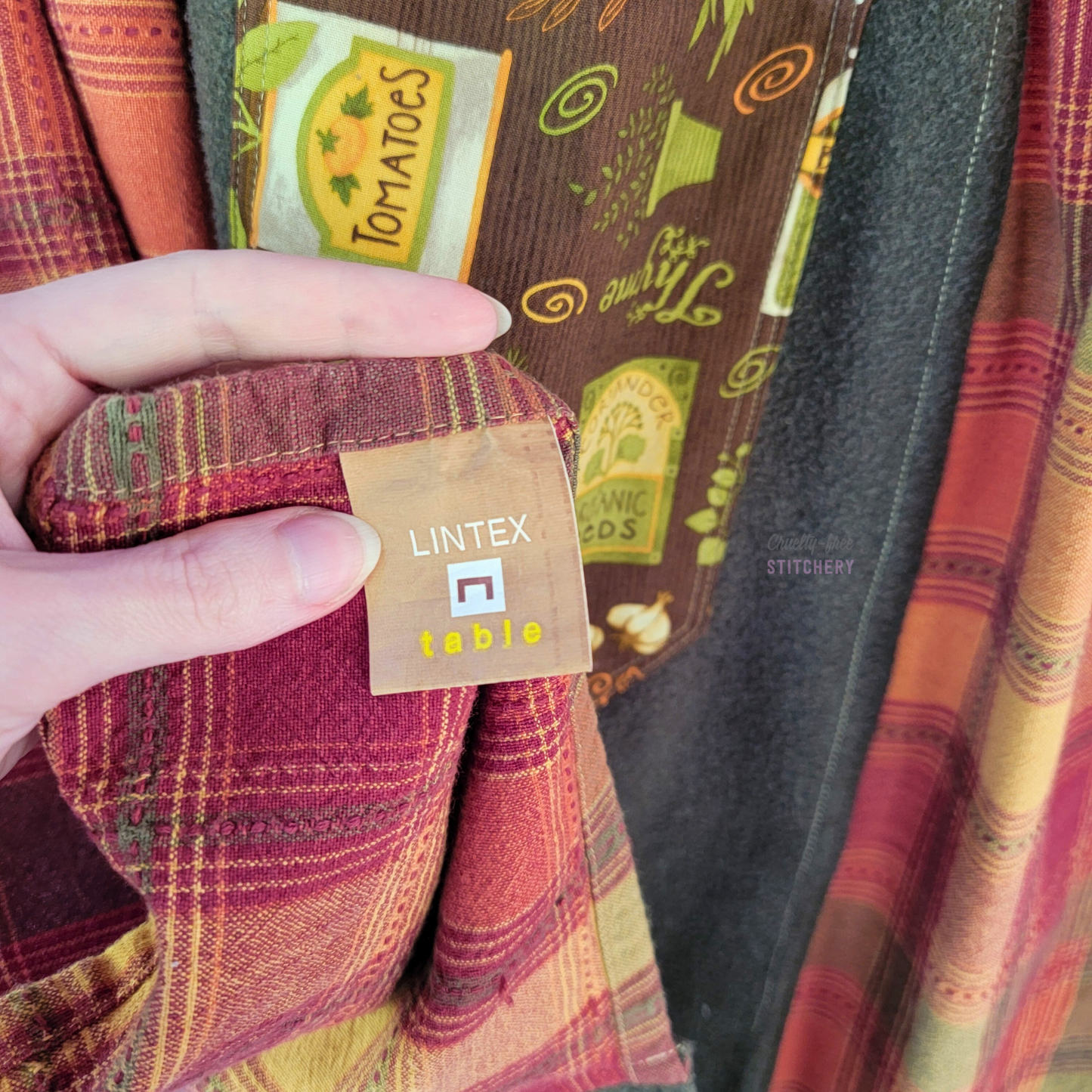 Green Flannel Autumn Plaid Pinafore Apron (2X-4X)