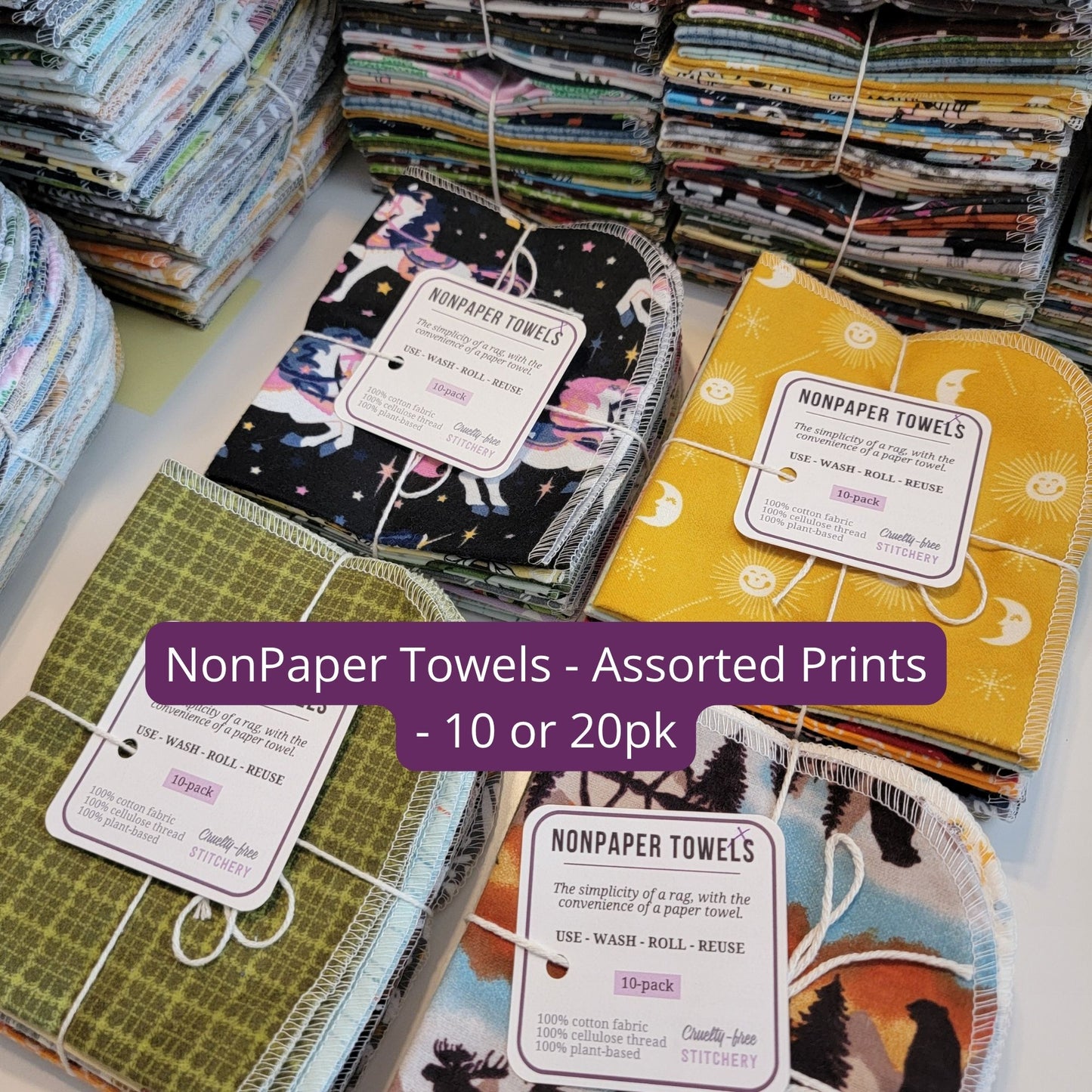 SECONDS - NonPaper Towels, Cotton Rounds, Cloth Wipes