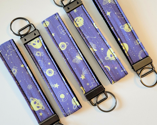 Purple Celestial Key Fob Wristlet