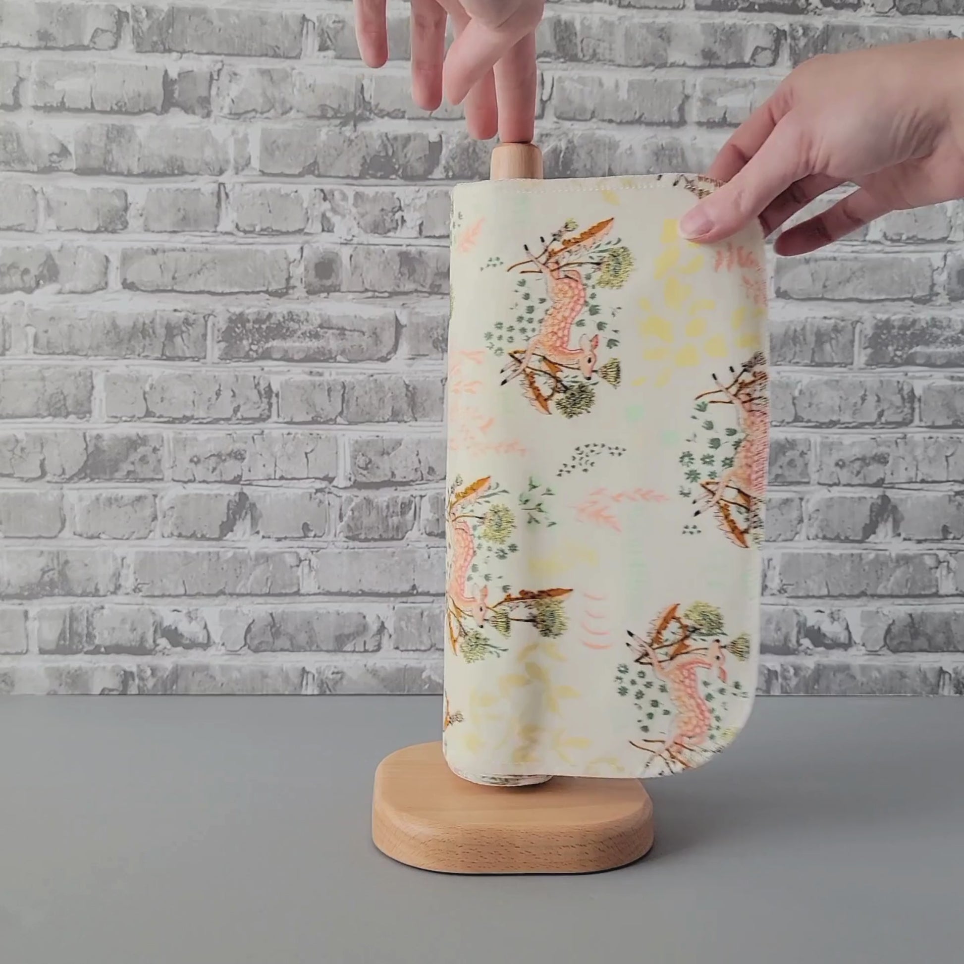 Unrolling a Dandelion Doe NonPaper Towel.