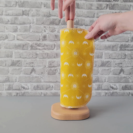 Unrolling a Mustard Celestial NonPaper Towel