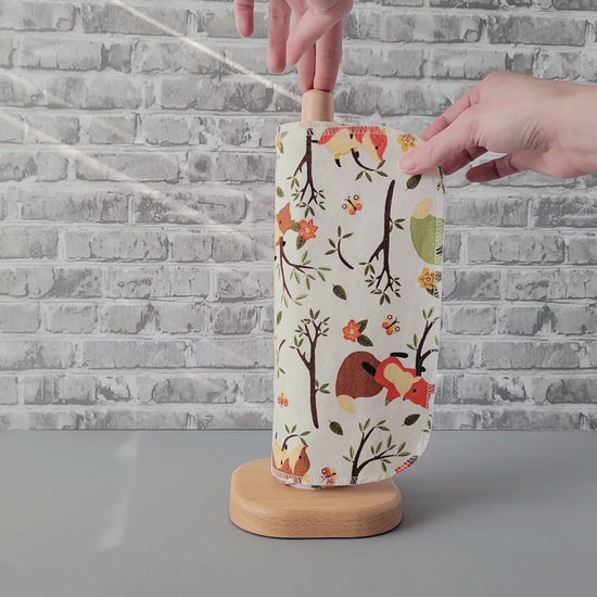 Unrolling an Ivory Foxes NonPaper Towel