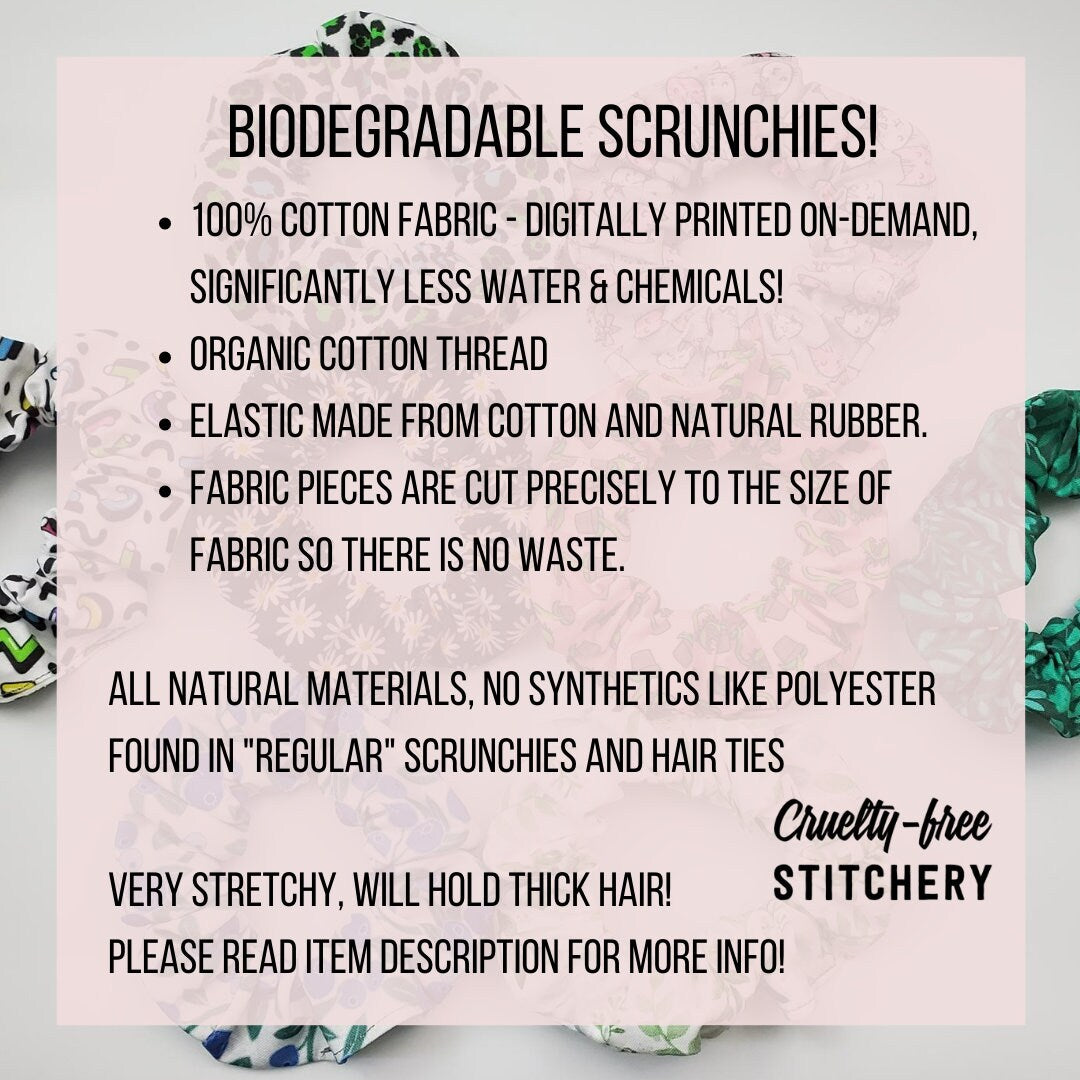Halloween Doodle Biodegradable Scrunchie